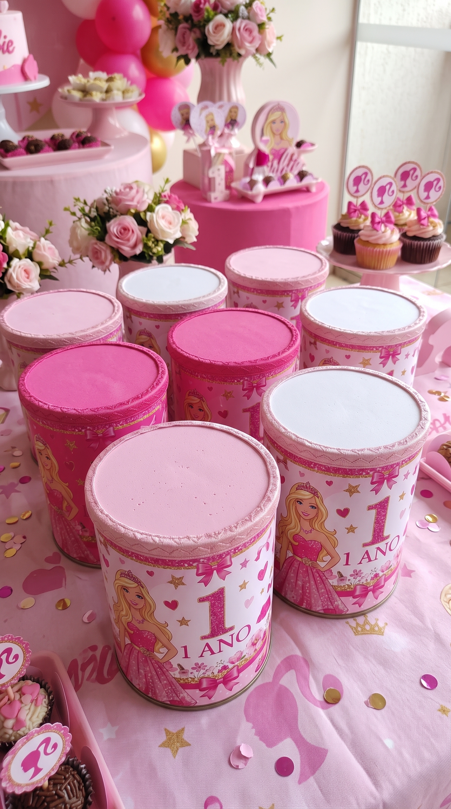 Festa em tons de rosa